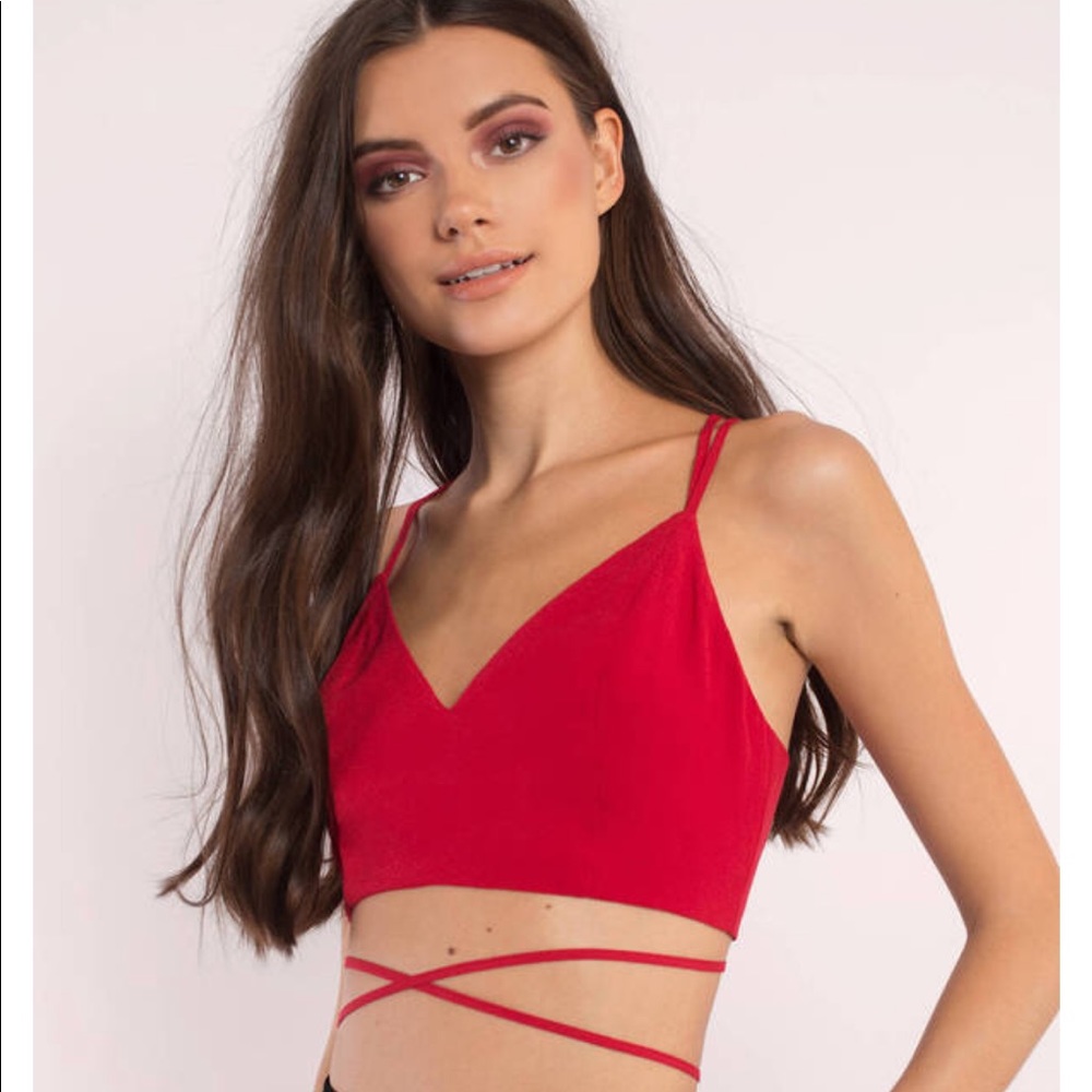 Red Crop Top - Picture 3 of 4